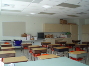 One of the main objectives of the renovation was converting the 1970s-era school's open-concept interior space into state-of-the art, new self-contained classrooms. 