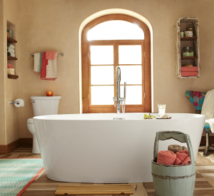 American Standard introduces three freestanding tubs.