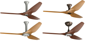 Big Ass Fans introduced two hardware finishes—oil-rubbed bronze and satin nickel—for its line of Haiku ceiling fans. 