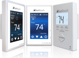 SunTouch has introduced a line of SunStat floor-heating thermostats for controlling underfloor electric heating systems.