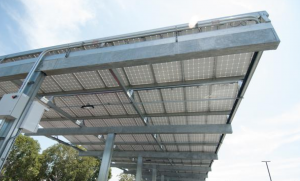 New solar panels were added on shade structures in the NZP ETI’s parking lot, which also includes 12 electrical vehicle-charging stations.