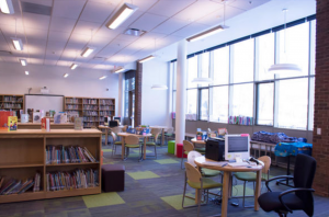 Horace Mann Elementary School achieved LEED Gold certification, thanks to sustainability and energy-efficiency attributes, including 100 percent LED lighting used throughout the building.