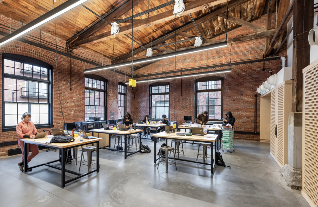 The transformation of an 1890 steam pump manufactory in the East Kendall Square neighborhood of Cambridge, Mass., was spurred by rapid neighborhood changes brought on by the bio-tech boom and the related influx of high-rise office, lab and campus buildings