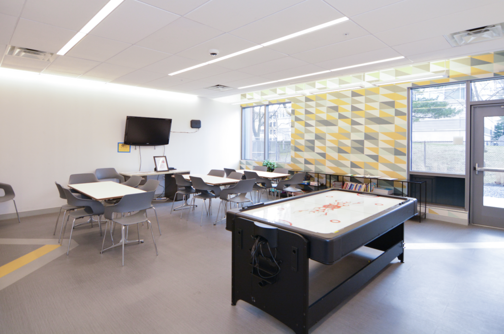 Tenant spaces, including the community room, activity room, leasing office, gym, and computer lab, were renewed with LED lighting, low-flow fixtures and low-VOC finishes.