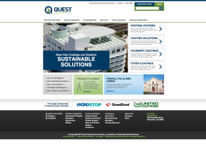 Quest Construction Products' redesigned website