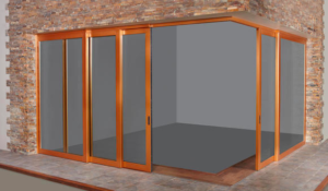 Kolbe TerraSpan 90-degree corner door with lift and slide door capabilities