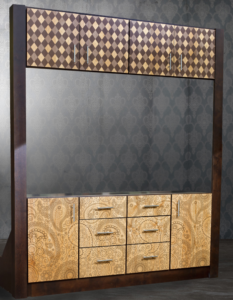 Digitally imprint wood  surfaces with Facets from Custom Cupboards Inc.