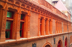 The scope of work included documentation and assessment of each individual terra-cotta units and cast iron parts on the building.