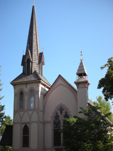 The Historic Architectural Review Committee approved a polymer shake roof to replace the decaying cedar shakes on this Jacksonville, Ore., church. PHOTO: DaVinci Roofscapes