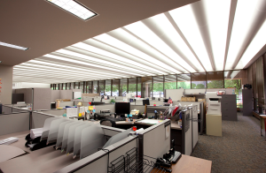 At its 650,000-square-foot administrative facility in St. Louis, more than 7,000 old T12 fixtures consuming nearly 5.1 million kWh a year were replaced with 13,000 GE F28 T8 linear fluorescent lamps.