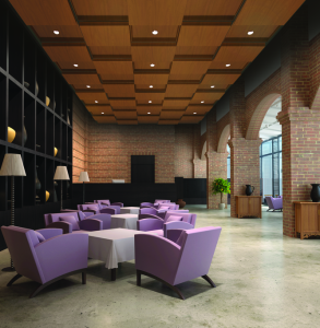 Armstrong has expanded its line of MetalWorks 3D ceiling products to include wood look visuals for more design options.