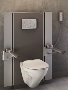 Pressalit Care toilet seat wall-mounting bracket system