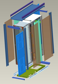 An expanded computer design of the new ASCO NEMA 3R enclosure.