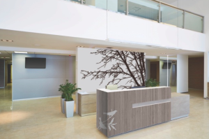 BioSurf has launched BioSurf 2DL, a line of digitally customizable, sustainable laminates for vertical and light horizontal surfaces used in commercial interiors.