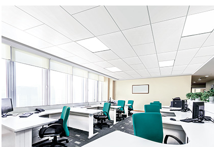 Acoustical Ceiling Offers Drywall-like Visual - retrofit