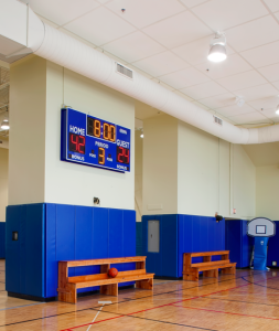 ROCKFON products were provided to create a durable ceiling system that maintains a clean appearance, offers exceptional acoustic performance and withstands regular impact from errant balls and other daily athletic activities.