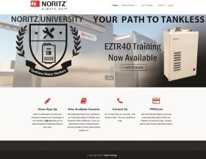 Noritz America launched a training course for the EZTR40 tankless water heater on its online resource for plumbing and heating contractors, Noritz University.
