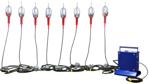Larson Electronics reveals its Class 1 Division 1 explosion-proof string lights with a portable power transformer, which inverts high-voltage input to low-voltage output for powering the hand lamps.