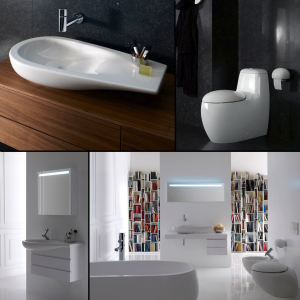 LAUFEN has introduced three complementary ILBAGNOALESSI One bathroom accessories made from revolutionary SaphirKeramik ceramic.