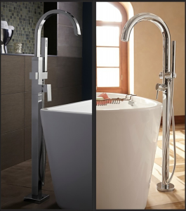 Two new floor-mounted tub fillers are now available from American Standard.