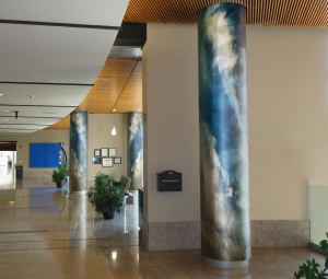 Móz Designs Digital Imagery, a metal surfacing material, is now available for application onto architectural column covers.