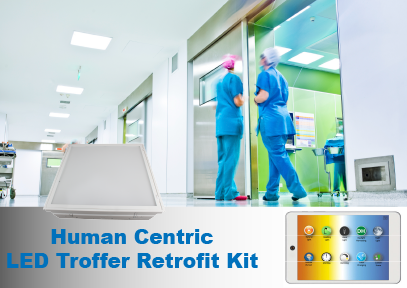 ABBLighting, a manufacturer of customized LED luminaires in the U.S. and Canada, introduces the human centric LED Light Troffer retrofit kit.