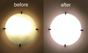 LEDs were chosen instead of new incandescent fixtures for New York-New York because they offered greater energy efficiency and better quality lighting.