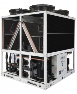 ClimaCool has introduced a modular chiller that harnesses air and water to achieve simultaneous heating and cooling without geothermal.