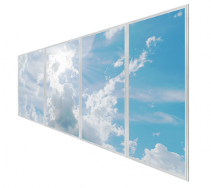 Super Bright LEDs now offers multi-panel LED skylight displays for suspended grid ceilings. 
