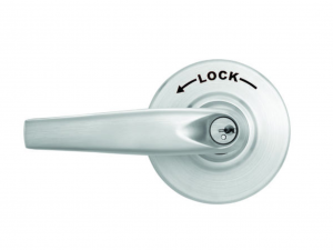 This is a cylindrical classroom security function lock.