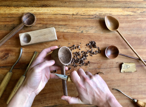 After a long workday sitting at a computer, Chris Currie, LEED AP BD+C, project designer with Lake | Flato Architects’ San Antonio office, has fully embraced the handcrafted trend by carving wooden spoons by hand as a hobby. PHOTO: Chris Currie